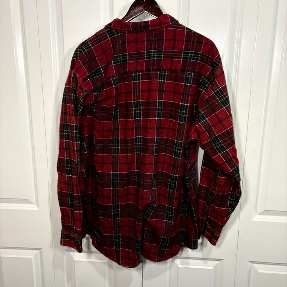 Haband Vintage Flannel Shirt, Men’s XXT Red Black Plaid Cottagecore Grunge - Picture 2 of 6